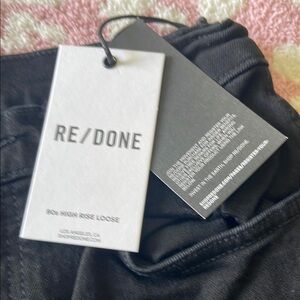 Re/Done Black High Rise Loose Jeans